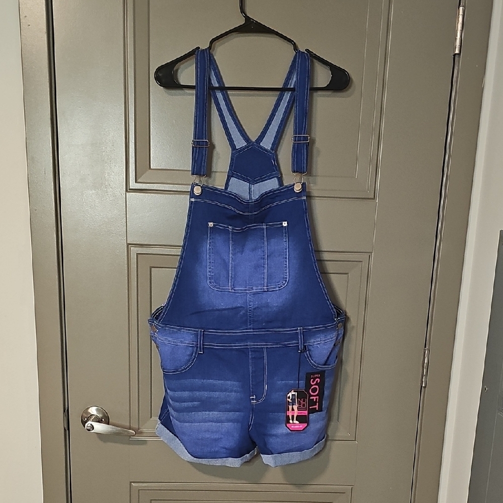 No Boundaries Blue Denim Overalls Adjustable Straps